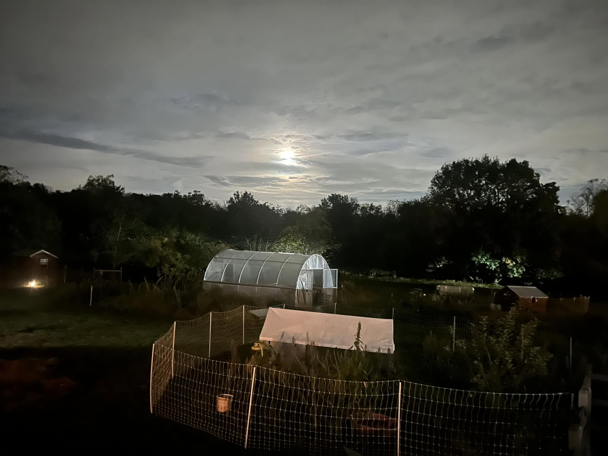 The farm at night