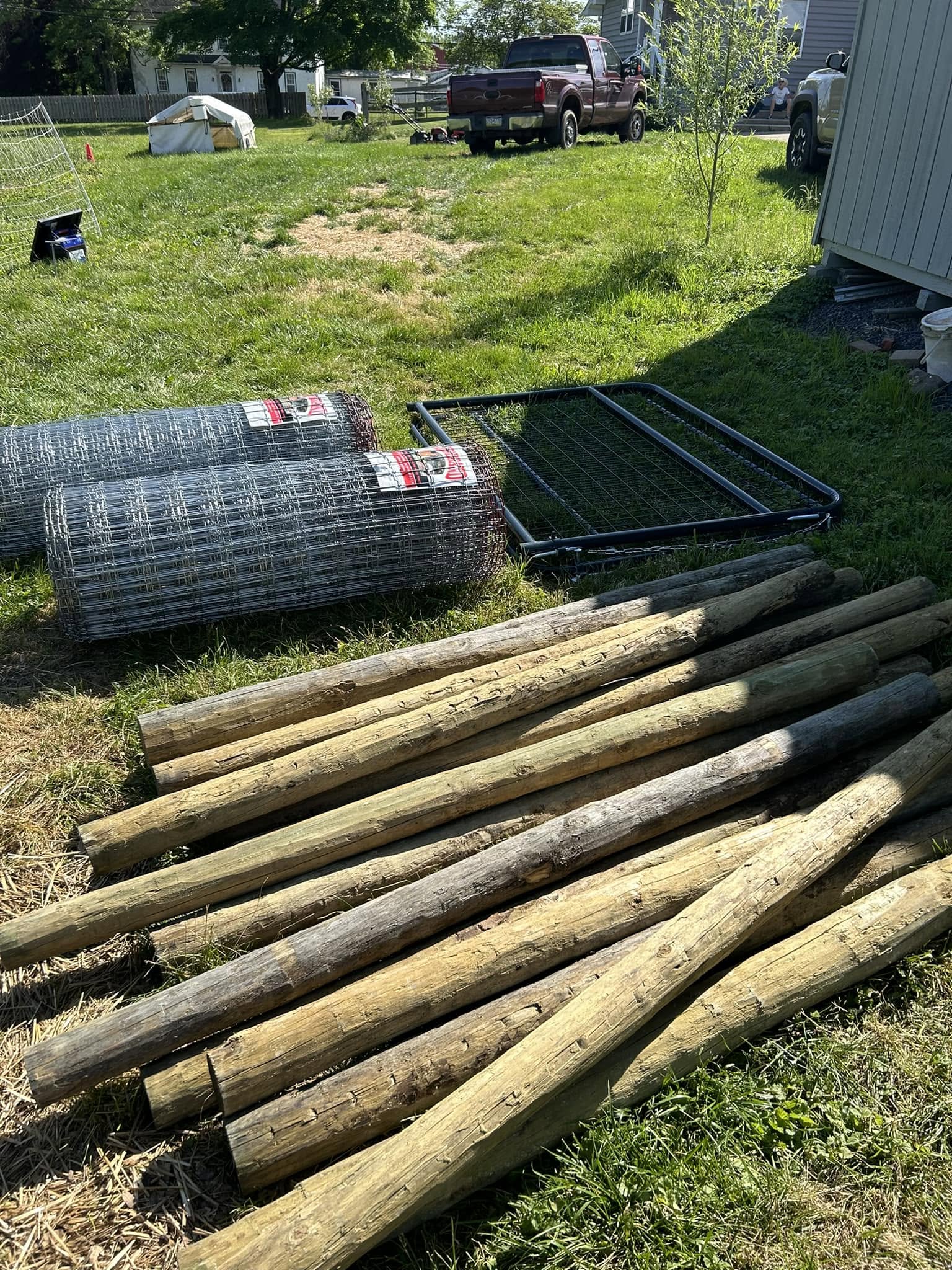 Newly installed farm fencing