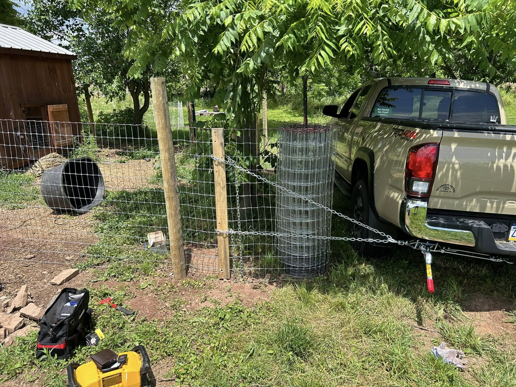 Installing the farm fence