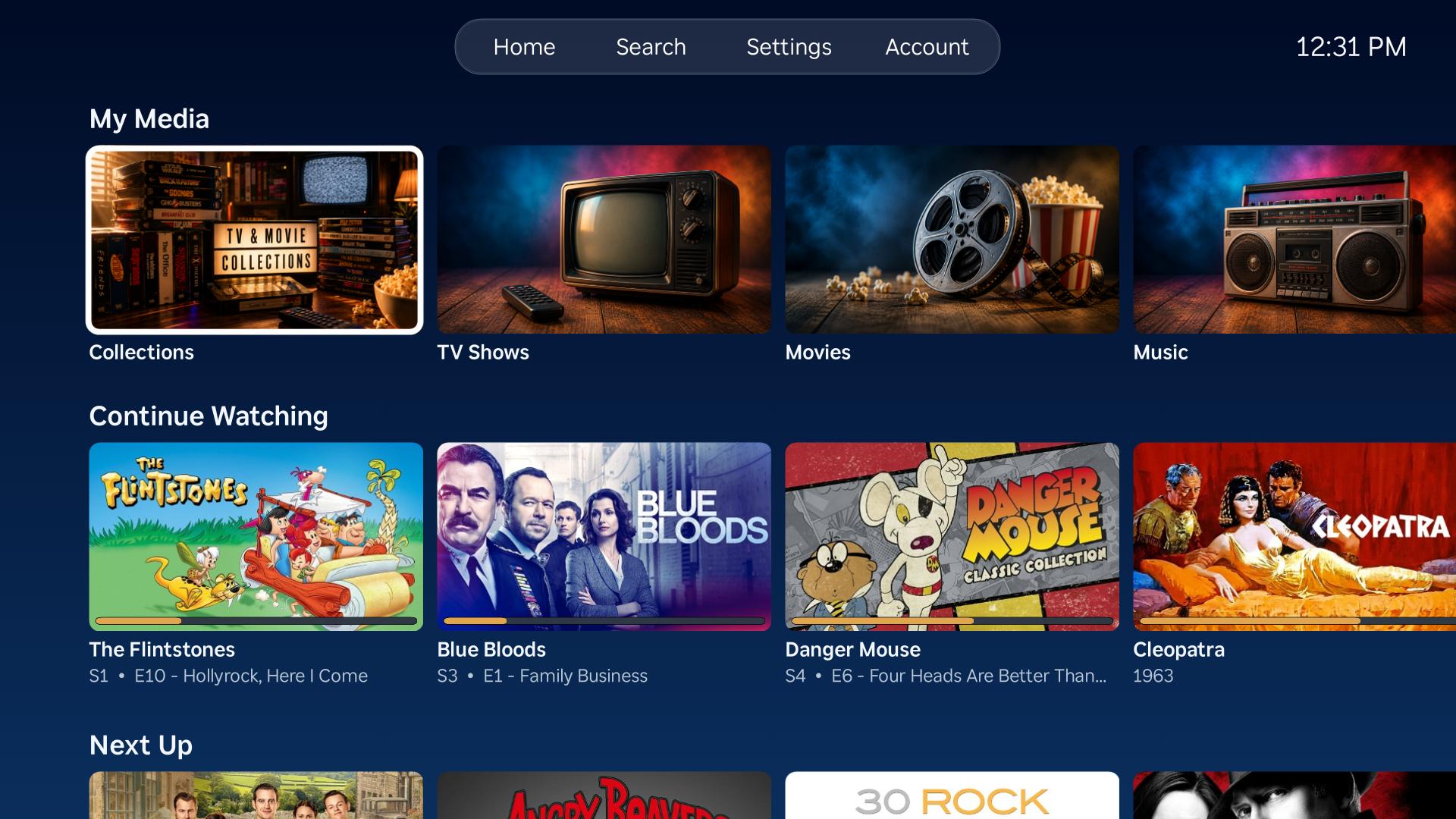 Starfin home screen